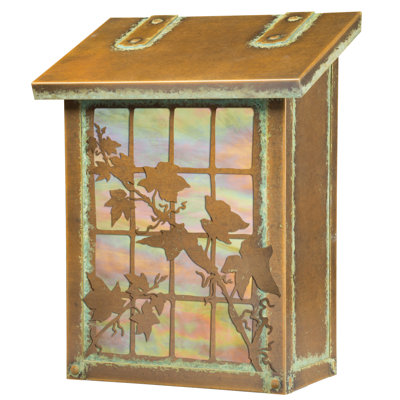 English Ivy Brass Wall Mounted Mailbox