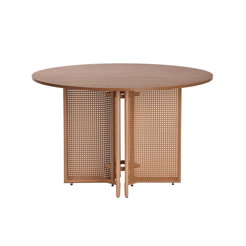 Round Dining Table with Steel Base