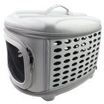 Pet Life Circular Shelled Perforate Lightweight Collapsible Military Grade Transporter Pet Carrier