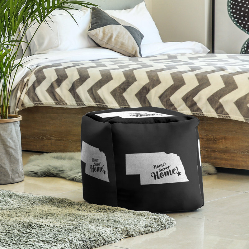 Repose-pieds à cubes lincoln the home, Noir