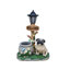 Statue de planteur de chien carlin assis
