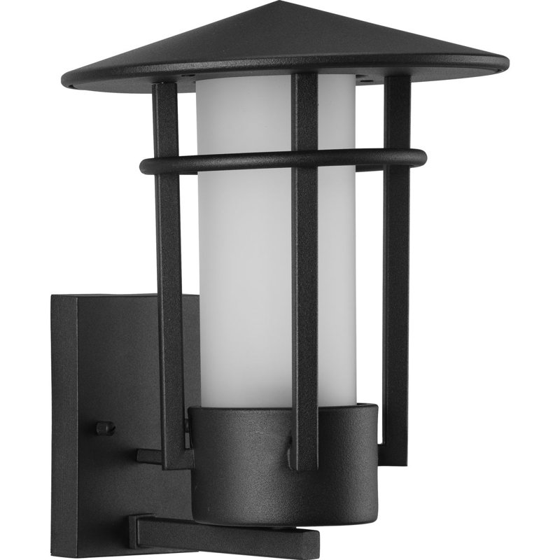 Lanterne murale d'extérieur à DEL 1 lumière Hollman, H 12 po x l 9,37 po x P 9,37 po