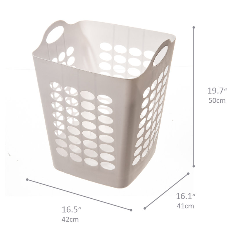 Panier à linge carré flexible, paquet de 3, Blanc