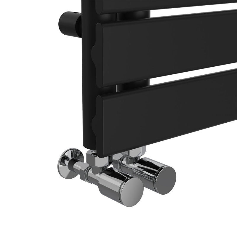 Briehn Flat Panel Towel Rail Heated Towel Rails, Black