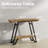 40.5" Industrial Console Table With Metal Frame, 2-tier Narrow Entryway Table For Small Spaces, Brown