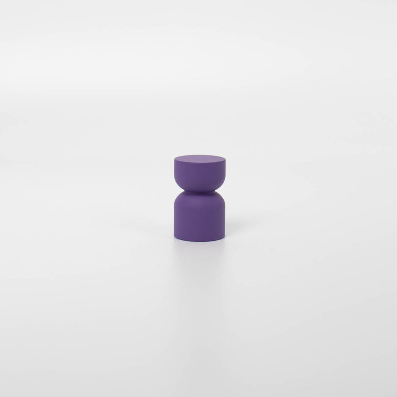 ROUS Harwdare Mid-Century Modern Hourglass Knob, Royal (Purple)