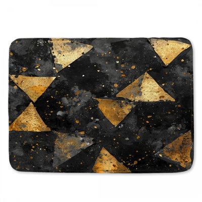 Gold Triangle Abstract Bath Mat