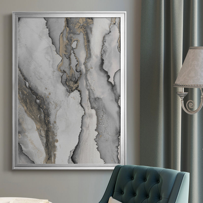 «Abstract Ink Fantasy III», toile encadrée de qualité supérieure - prête à être accrochée, H 30,5 po x l 22,5 po x P 1 po