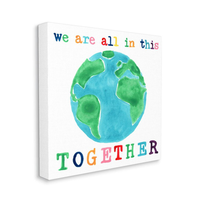 «In this Together», impression colorée avec aquarelle sur terre par June Erica Vess, H 36 po x l 36 po, Toile tendue