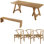 Modern simple pure solid wood dining table set
