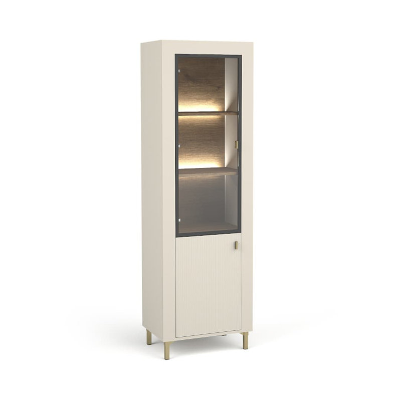 Orpheus Display Cabinet, Cashmere/Oak
