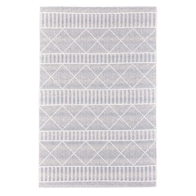 Geometric Hand Woven Indoor / Outdoor Area Rug