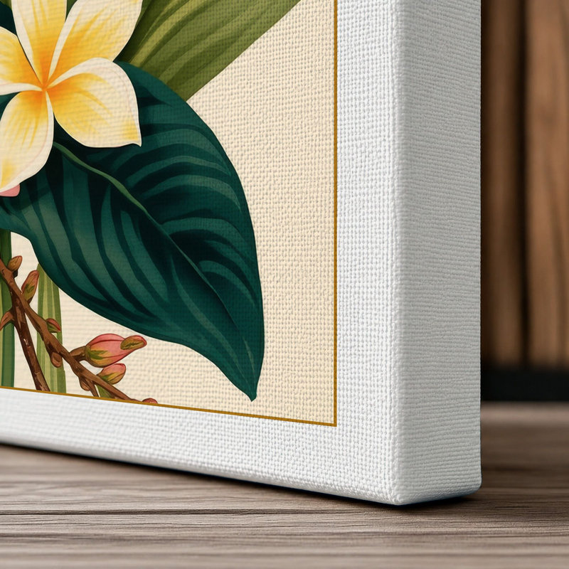 Flowering Stem Study Botanical - Wrapped Canvas, 18x12 - 45.7 x 30.5 cm, White Border