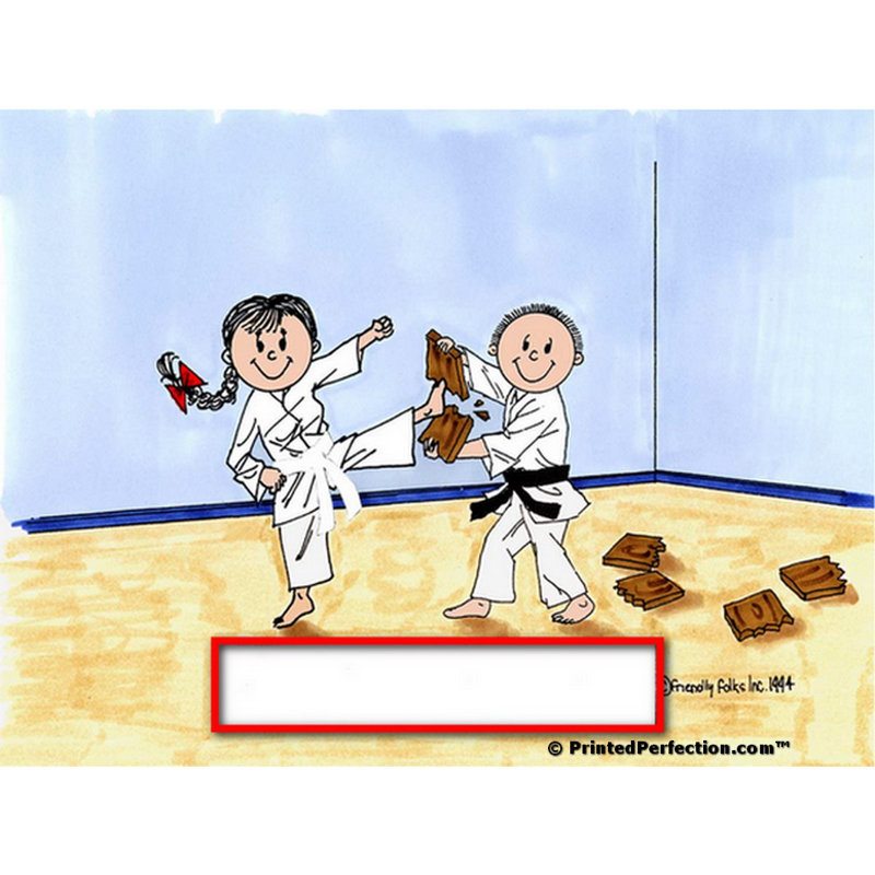 Personalized Karate - Ensemble de sous-verres mâles et femelles (4 sous-verres), Oui