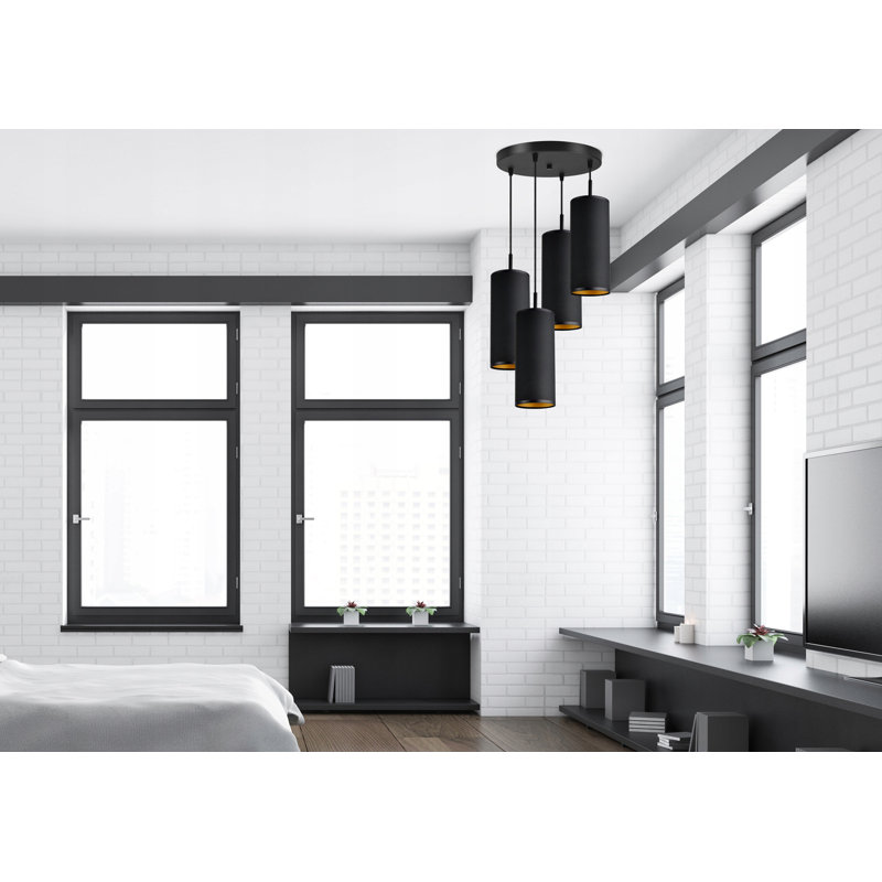 Chaidez 4 - Light Black Cluster Pendant