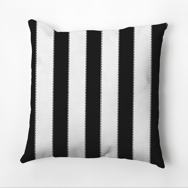 Stripe Striped Reversible Throw Pillow, 20" H x 20" W x 2" D