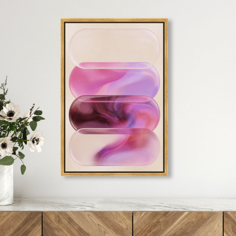 Clear Rose Print by Oliver Gal, 25"H x 17"W, Gold Floater Frame