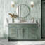 Meuble-lavabo simple en bois massif 54 po avec lavabo à quartz blanc 1,5 po Thornaby-1431350143-1465847705