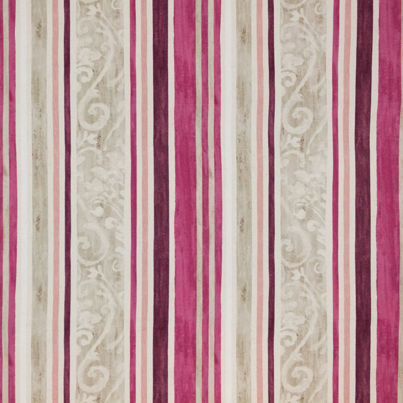 Constantinople Stripe 100% Cotton Fabric, Cassis