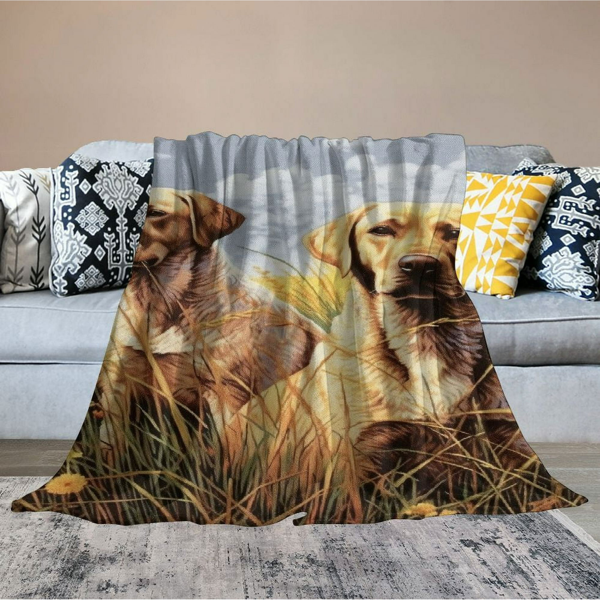 Xuanli Labrador Retrievers Yellow Lab Blanket - Gift for Dog Lovers ...