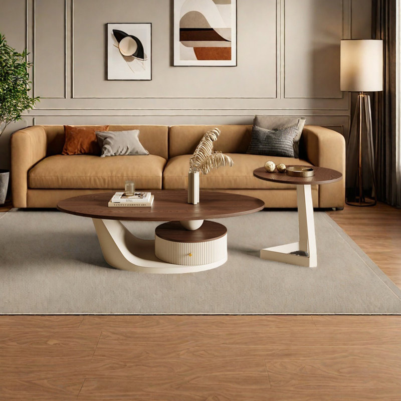 Table basse ovale en fer