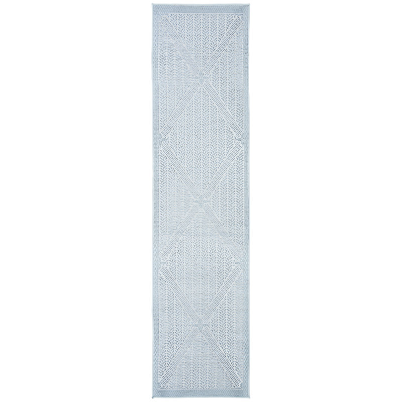 Kircher Performance Machine Washable Geometric Indoor/Outdoor Area Rug, Runner 2' x 8'