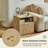 2-Drawer Fluted Nightstand, Scalloped Edges, Bedside Table with Cable Management & Built-in Outlet-763520289-766414712
