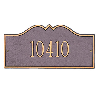 Hillsboro 1-Line Wall Address Plaque