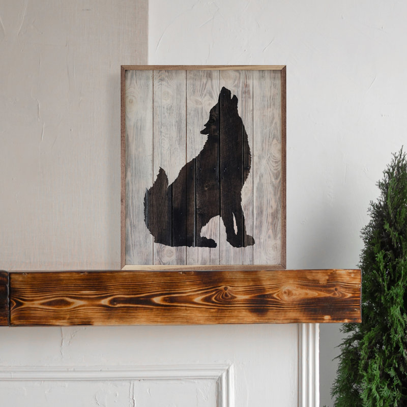 Wolf Silhouette, 30" H x 24" W