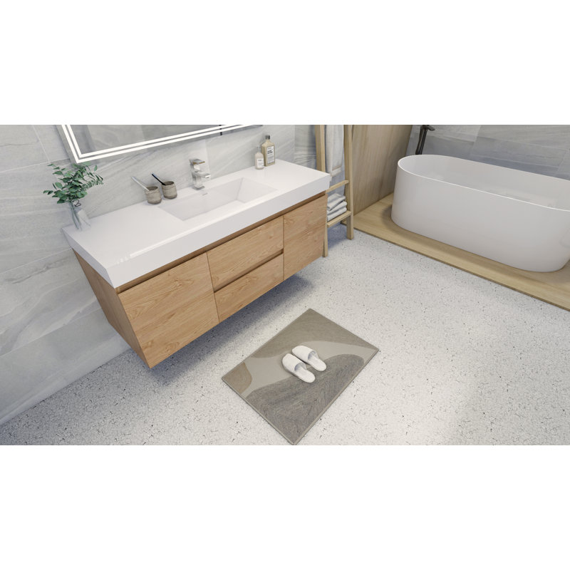 Ensemble de meuble-lavabo simple 60 po Carny, Chêne de la Nouvelle-Angleterre