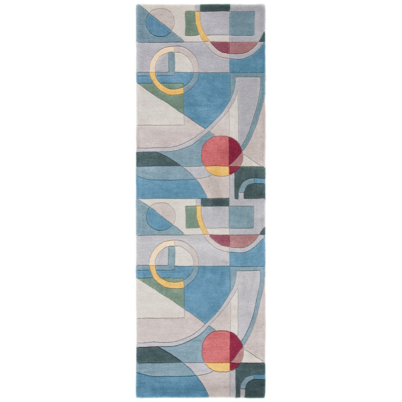 Charbonneau Abstract Hand-Tufted Wool Area Rug, Tapis de couloir 2 pi 3 po x 6 pi