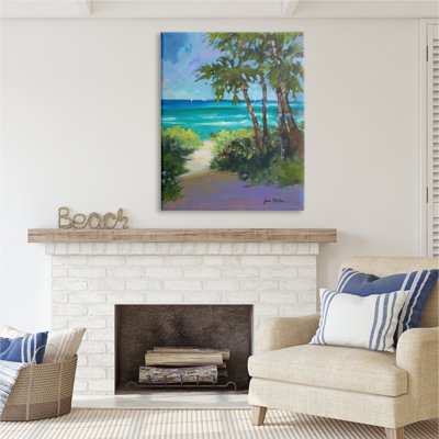 " Caribbean Beach View " by Jane Slivka Painting Print