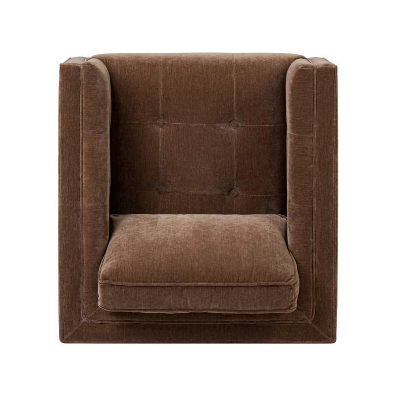 Kiera Swivel Chair-Amici Tobacco, Whitewash, Amici Tobacco Polyester