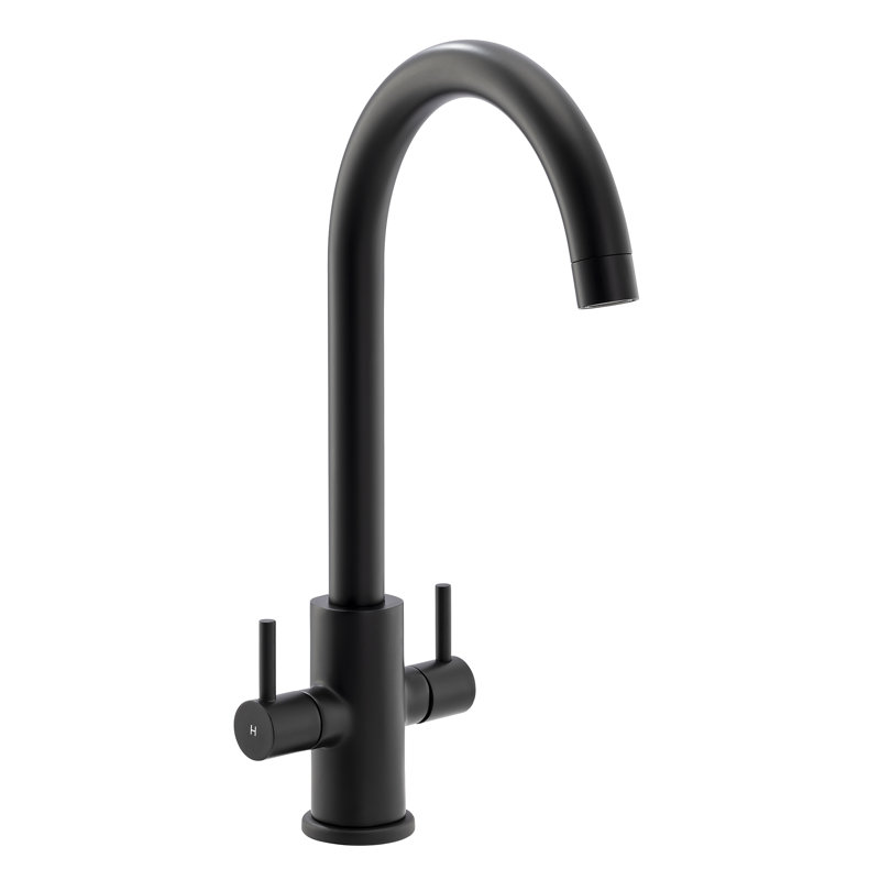 Abode Marido Dual Lever Mixertap, Matt Black