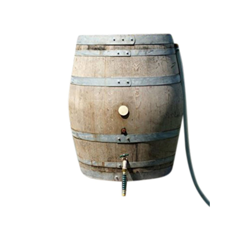 MGP Wood Drainable Dual Overflow Rain Barrel
