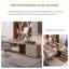 Modern Light Luxury L-Shaped Desk with Glass Top, Home Office Desk, Vanity Table-253465455