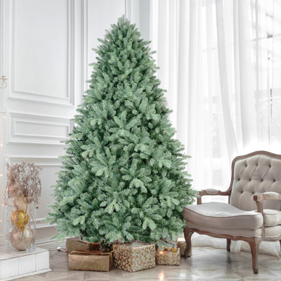 5 pi - Arbre de Noël teinté avec 1194 pointes en PE + PVC - Arbre unique avec des branches à charnières, assemblage facile, support en métal stable, décor des Fêtes accrocheur
