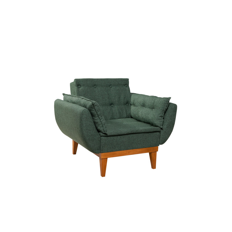 Fauteuil convertible Ailith, 100 % lin vert