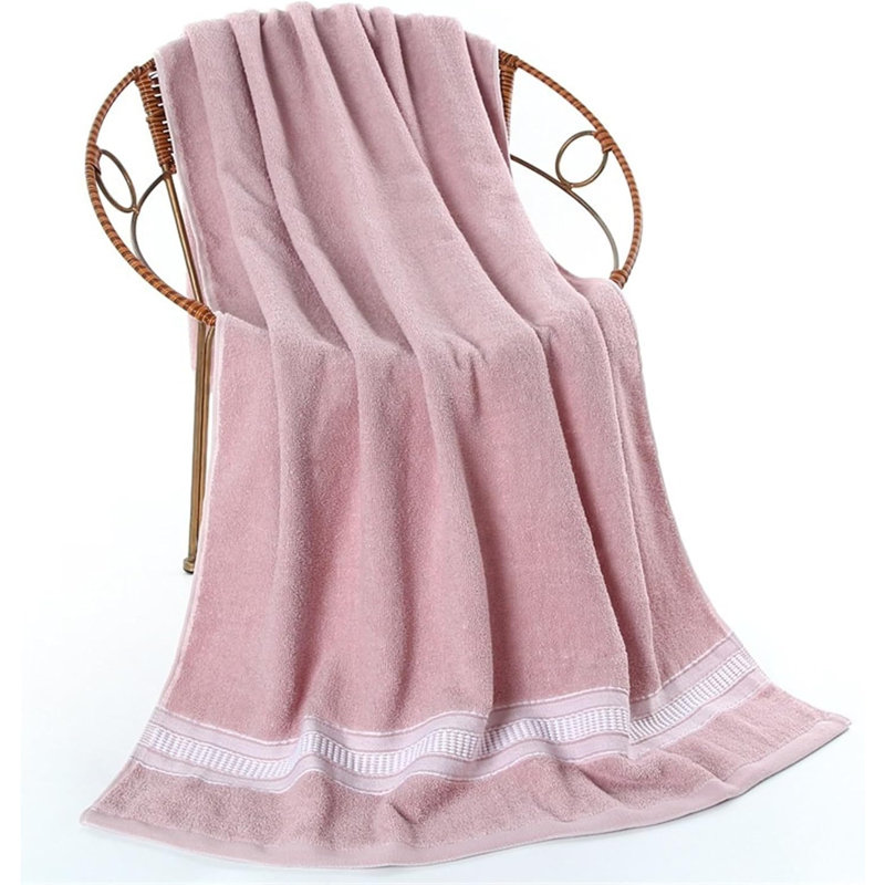 Serviette de bain en coton, cadeau de serviette de bain épaissie et absorbante, très douce et agréable pour la peau, convient à la maison, à l'hôtel (taille: 70 * 140cm)