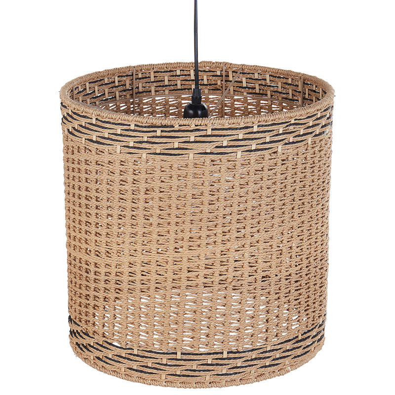 Allynn 1 - Light Natural Drum Pendant