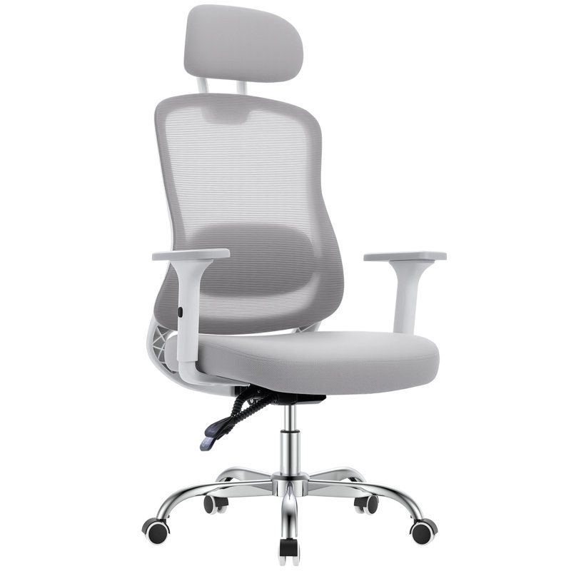 Ergonomic Mesh Office Chair with 3D Armrests, Adjustable Lumbar Support & Headrest, High-Back Computer Desk Chair for Home Office