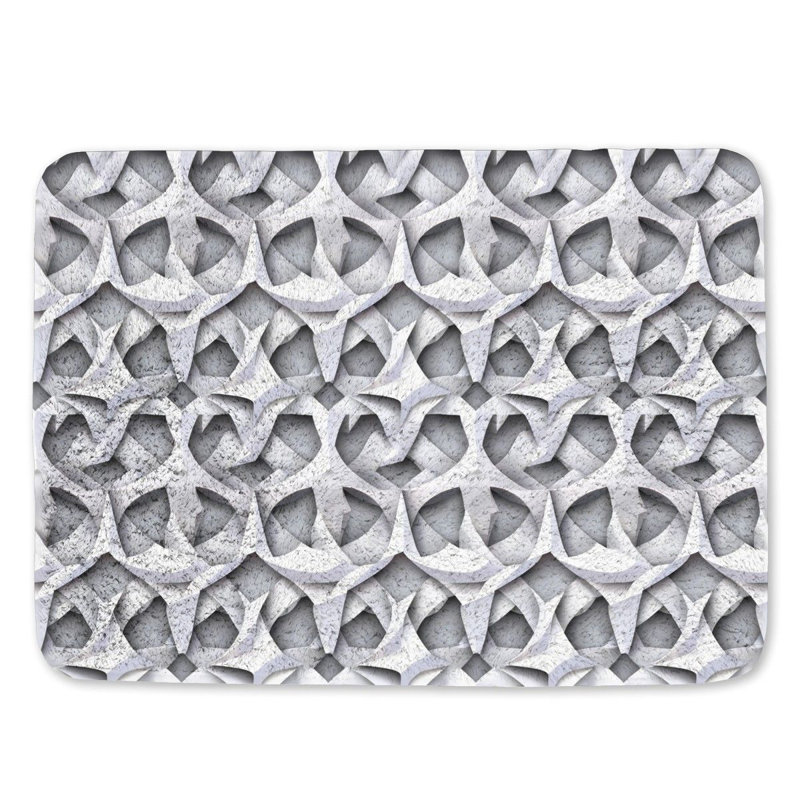 Tapis de bain en microfibre / microsuède Darlen, L 17 po