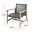 Chaise grise - en bois et fabriquée de façon moderne combinée avec pour l'extérieur