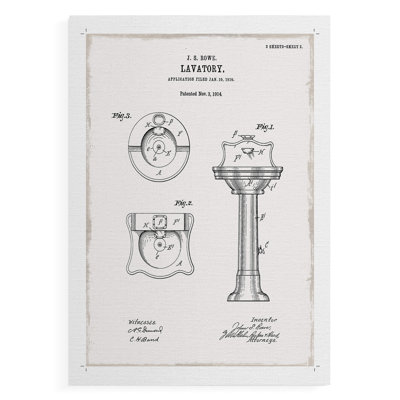 Lavabo rétro I - impression sur toile seulement - non encadré
