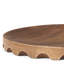 Ensemble de deux plateaux de service ronds en bois naturel brun clair