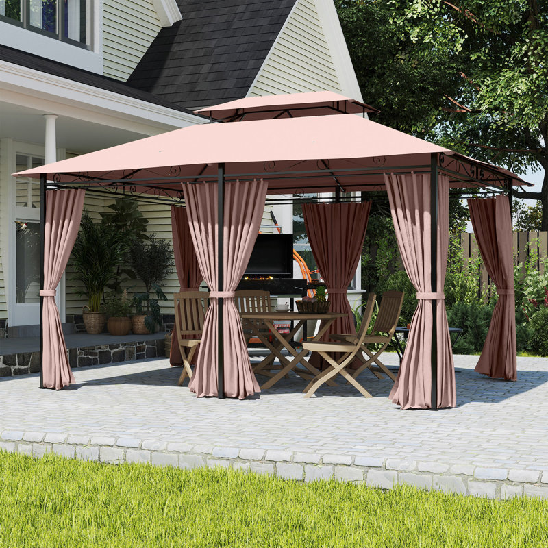 Kattie 4 x 3m Steel Gazebo