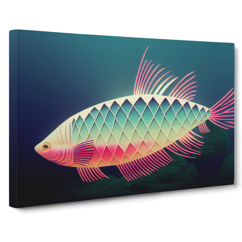 Painted Fish Vol.1 - Wrapped Canvas Print, 35cm H x 50cm W x 3cm D