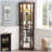 Modern Lighted Glass Curio Display Cabinet With Storage-1952405330