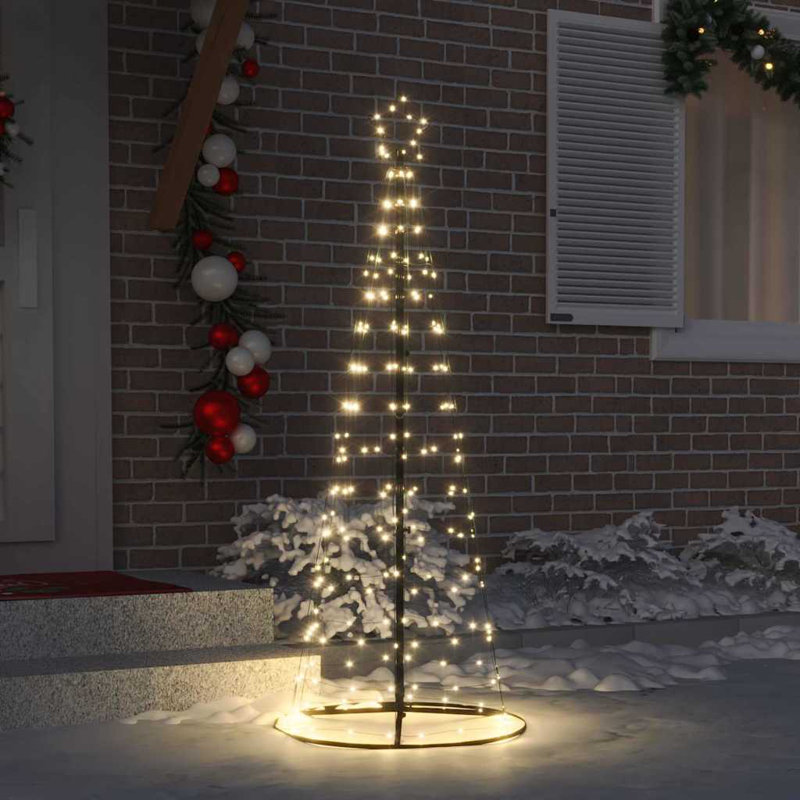  LED Christmas Tree with 390 LEDs 250 cm Iron, Warm White