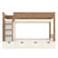 Lit superposé simple au-dessus de simple, lit superposé avec rangement multifonctionnel avec garde-robe, garde-corps et 4 tiroirs, lit superposé en bois, aucun sommier requis, cadre de lit en bois massif, lit superposé robuste pour chambre à coucher et chambre d'amis-534546632